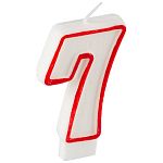 Свеча для торта цифра 7 (упаковка 12 шт.)