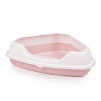 Лоток туалет для кошек Лекси угловой, с бортиком, ALTA, Розовый (упаковка 12 шт.)