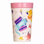 СТАКАН ДЕТСКИЙ С ДЕКОРОМ 380МЛ (Розовый) (упаковка 36 шт.)