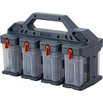 Органайзер для мелочей Blocker Expert модульный, 8 модулей серо-свинцовый/оранжевый (упаковка 5 шт.)