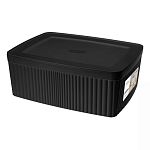 Коробка с крышкой Velvet, 295х225х110 мм, 6,55л, Черный (упаковка 8 шт.)