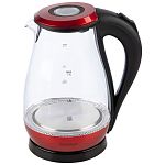 Чайник ENERGY E-204 (1.7л) стекло, пластик цвет красный