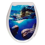 Сиденье для унитаза с рисунком (10) Дельфины (упаковка 10 шт.)