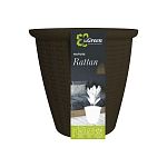 Кашпо напольное Rattan D 266мм/10 л с внутренним горшком 6 л горький шоколад (упаковка 12 шт.)