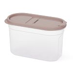 Емкость для сыпучих продуктов Космо 1,2л, с клапаном, Какао (упаковка 12 шт.)