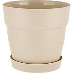 Горшок для цветов InGreen Villa de Fiori с фиксируемым поддоном 1,1л, D130мм калифорнийский миндаль