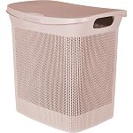 Корзина для белья Keeplex Ajur с откидной крышкой 35л 43х34х45см бежевый топаз (упаковка 3 шт.)