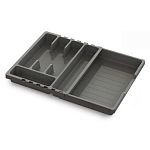 Лоток для столовых приборов раздвижной Смарт, Темно-серый, С424ТСЕР