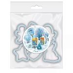 Набор формочек для печенья Снежное настроение 6шт Голубой + Белый (упаковка 24 шт.)