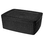 Коробка с крышкой velvet, 150х115х70 мм, 0,9л (черный гранит) (упаковка 12 шт.)