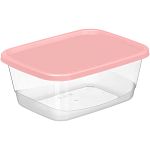 Контейнер для продуктов прямоугольный 0,5л (розовый) (упаковка 20 шт.)