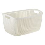 Корзина ВЯЗАНИЕ 26л белый ротанг (упаковка 5 шт.)