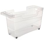 Контейнер для хранения Tule 12,5л, 453х160х257 мм с ручкой на роликах бесцветный (упаковка 20 шт.)