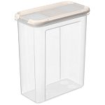 Емкость для сыпучих продуктов Modena прямоугольная 1,5л с дозатором (светло-бежевый) (упаковка 9 шт.