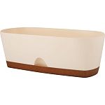 Ящик балконный InGreen WOOD, 40 см сливочный/бук