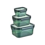 Набор контейнеров для хранения продуктов Divina 3/1 M (0,4+0,8+1,5L), Тёмно-серый