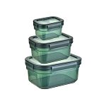 Набор контейнеров для хранения продуктов Divina 3/1 M (0,4+0,8+1,5L), Тёмно-серый