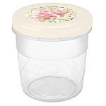Банка с завинчивающейся крышкой с декором 1л, Бежевый (упаковка 18 шт.)