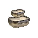 Набор контейнеров для хранения продуктов Divina 2/1 S (0,2+0,5L), Тёмно-серый
