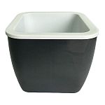 Горшок-кашпо Кубик 0,8/1,2л (15) графит (упаковка 15 шт.)