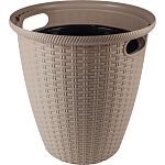 Кашпо InGreen Rattan D 328мм 20л с внутренним горшком 11 л, Молочный шоколад (упаковка 5 шт.)