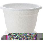 Горшок для цветов Борнео D 340 mm, 12,7л с подставкой №7 мраморный (упаковка 5 шт.)