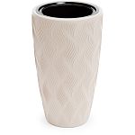 Кашпо Флэйм 42л (со вставкой 251х243мм) (св.бежевый) (упаковка 2 шт.)