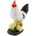 Фигурка садовая Курица с цыплятами H-30см