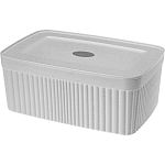 КОРОБКА С КРЫШКОЙ VELVET, 230х150х90 ММ, 2,5Л (светло-серый флэк) (упаковка 12 шт.)