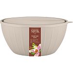 Салатник Sugar&Spice Vanilla с крышкой 2,8л латте (упаковка 14 шт.)