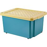 Ящик детский на колёсах Follow Me 57л синий колокольчик (упаковка 5 шт.)