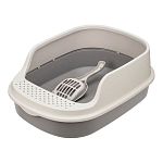 Лоток для кошек ЛЯ-МУРР 480х355мм с высоким бортом + подарок (совок) Капучино