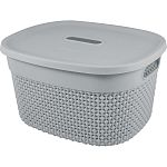 Корзина для хранения с крышкой OSLO 6л серый шторм (упаковка 10 шт.)