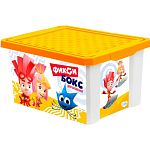 Детский ящик для хранения игрушек ФИКСИКИ, 17 л, желтый 77-8369