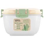 Контейнер для продуктов Green Republic герметичный 1л квадратный, лён (упаковка 17 шт.)