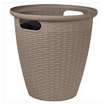 Кашпо напольное Rattan D 266мм/10 л с внутренним горшком 6 л, французский платан (упаковка 12 шт.)