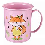 Кружка детская с декором 0,18л, Розовый (упаковка 18 шт.)