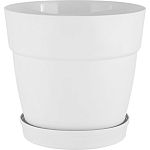 Горшок для цветов InGreen Villa de Fiori, фикс.поддон, 20л, D360мм, на колесиках,белоснежный жасмин