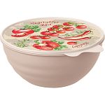МИСКА С КРЫШКОЙ С ДЕКОРОМ WAVE 2,8Л (Бежевый) (упаковка 6 шт.)