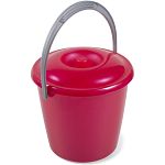 Ведро Соло 3л с крышкой перламутровое красное С630ККРА (упаковка 13 шт.)