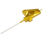 Свеча для торта, золото, цифра 4 (упаковка 12 шт.)