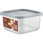 Контейнер для продуктов Sugar&Spice Vanilla квадратный 0,4л с гибкой крышкой трюфель (упаковка 18 шт