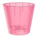 Горшок для орхидей D160мм, 1,6л с дренажной вставкой (розовый транспарент) (упаковка 16 шт.)