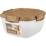 Контейнер для продуктов Sugar&Spice Wood герметичный 1л квадратный (упаковка 17 шт.)