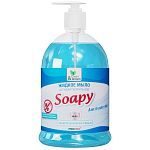 Мыло жидкое 1л Soapy Антибактериальное с дозатором