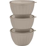 Набор салатников Sugar&Spice Vanilla с крышками (3х0,6л) латте (упаковка 27 шт.)