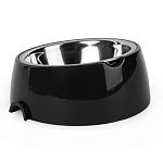 Лего-миска для животных 0,3л, с металлической чашей, ALTA, Графитовый (упаковка 14 шт.)