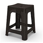 Табурет квадратный Rattan 363х363х448мм горький шоколад (упаковка 5 шт.)