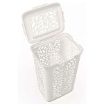 Корзина для белья с разделителем Leaves 60л 440х340х635мм (молочный) (упаковка 4 шт.)