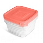 Контейнер для продуктов (СВЧ) Унико квадратный 0,45л набор 3шт. С215 (упаковка 22 шт.)